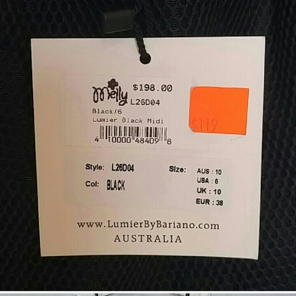 Lumier by Bariano Black Textured Dress NWT - Picture 3 of 7